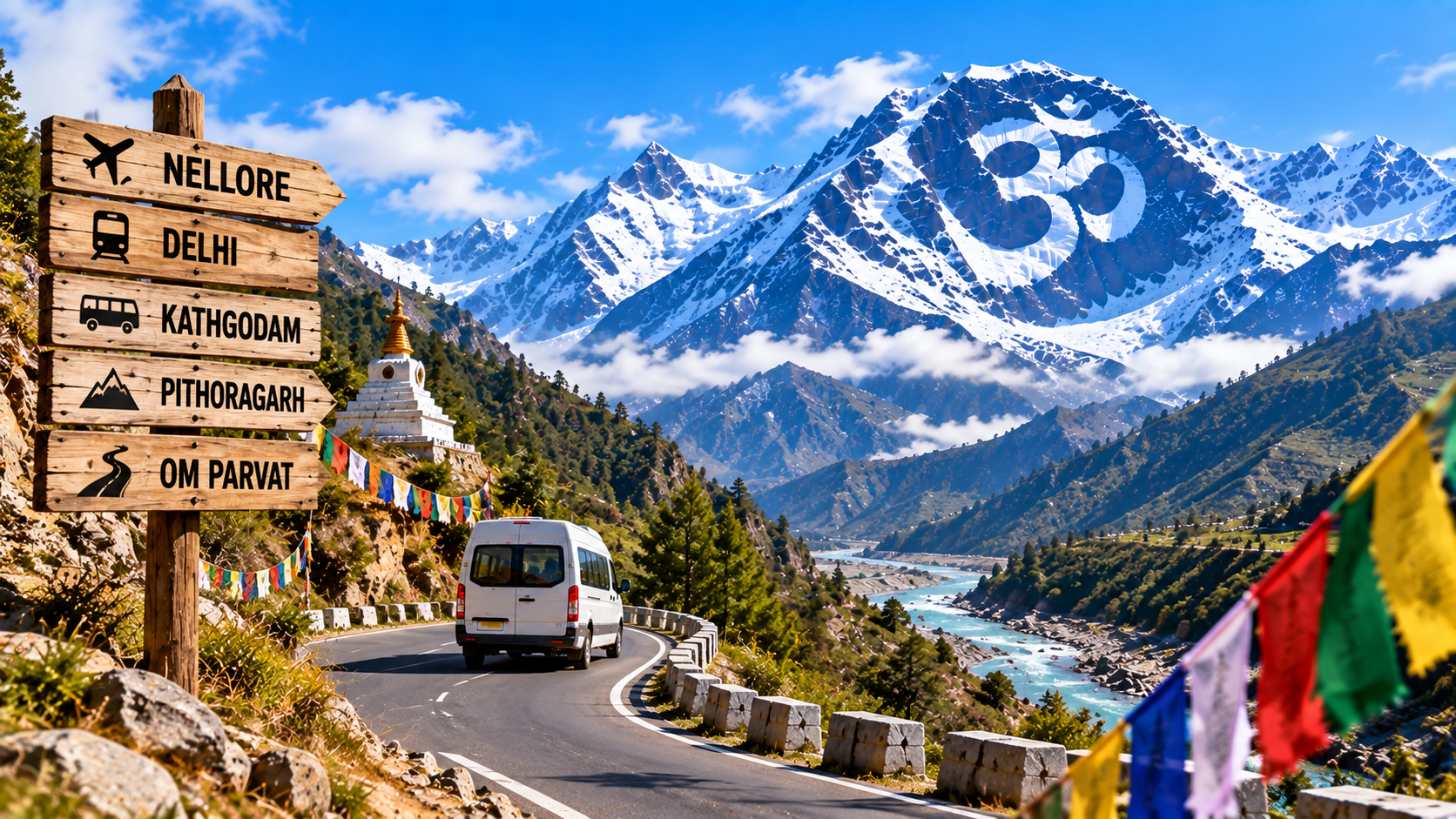 How to Reach Om Parvat from Nellore – Full Travel Guide for a Sacred Himalayan Journey